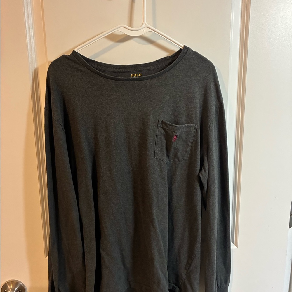 Polo by Ralph Lauren Dark Gray Long Sleeve Tee